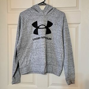 Women's Size Large Gray Heathered Under Armour Hoodie Activewear